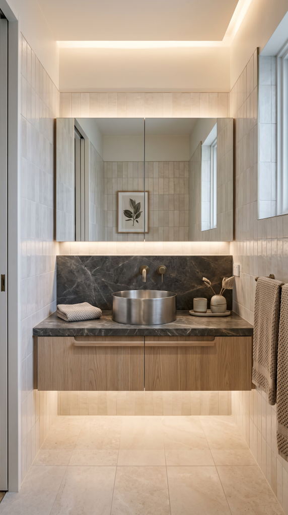 Referencia visual de Cómo elegir revestimientos para el baño: de la inspiración a la muestra